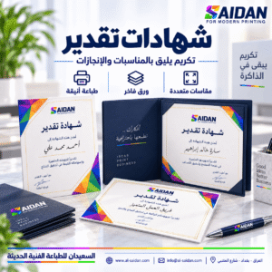شهادات تقدير وإنجاز